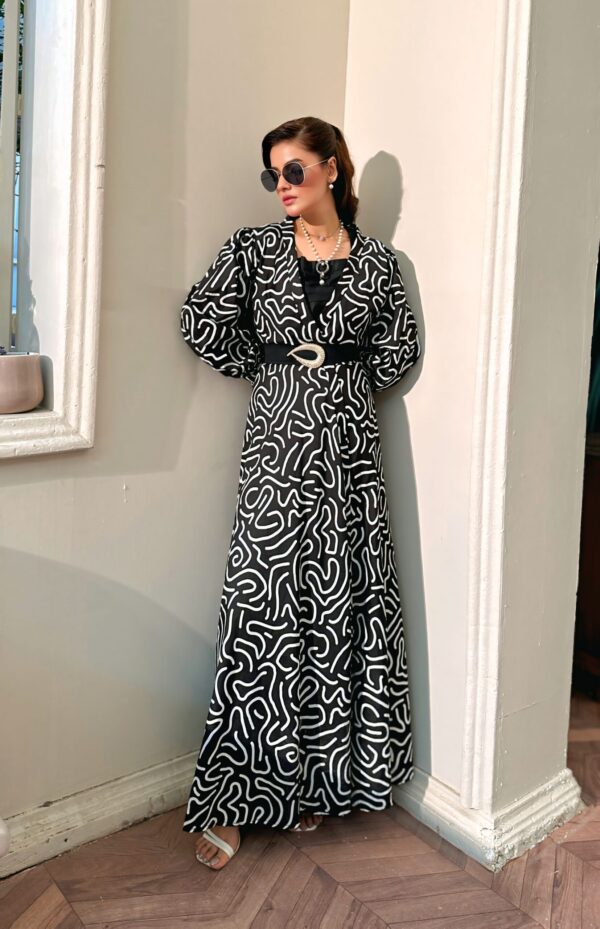 Timeless Contrast Gown Inner Dress + Coordinated Belt