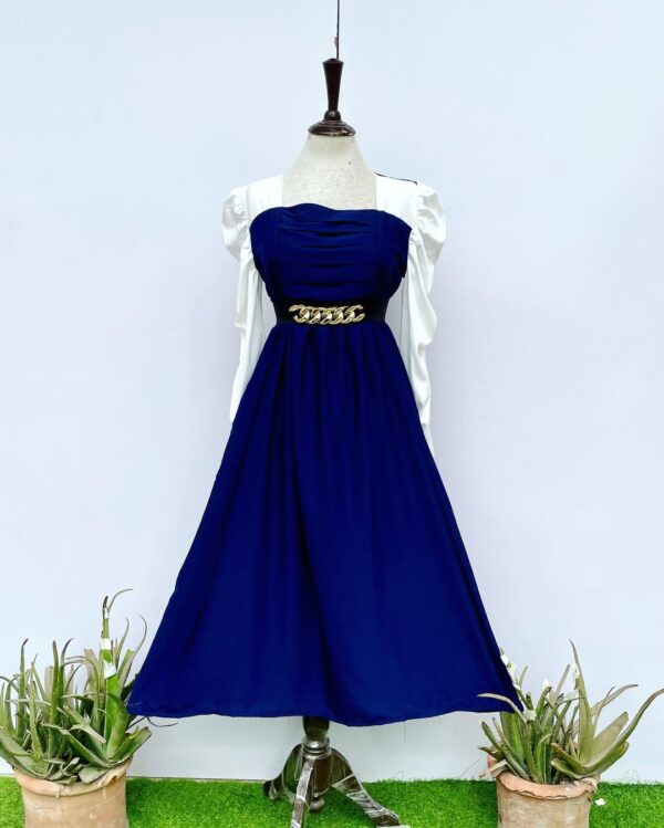 Elegant Designer Wear Outfits Turkish Chiffon with Stunning Belts - Image 3