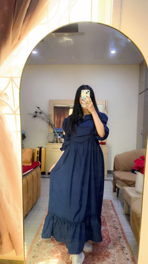 Blue Elegance Capture long maxi wear new arrival - Image 3