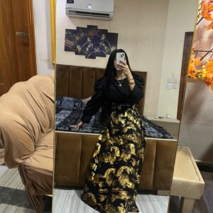 Style Edition Black&golden skirt&shirt