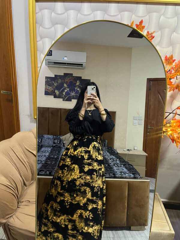 Style Edition Black&golden skirt&shirt - Image 2
